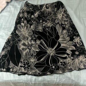 y2k floral midi skirt